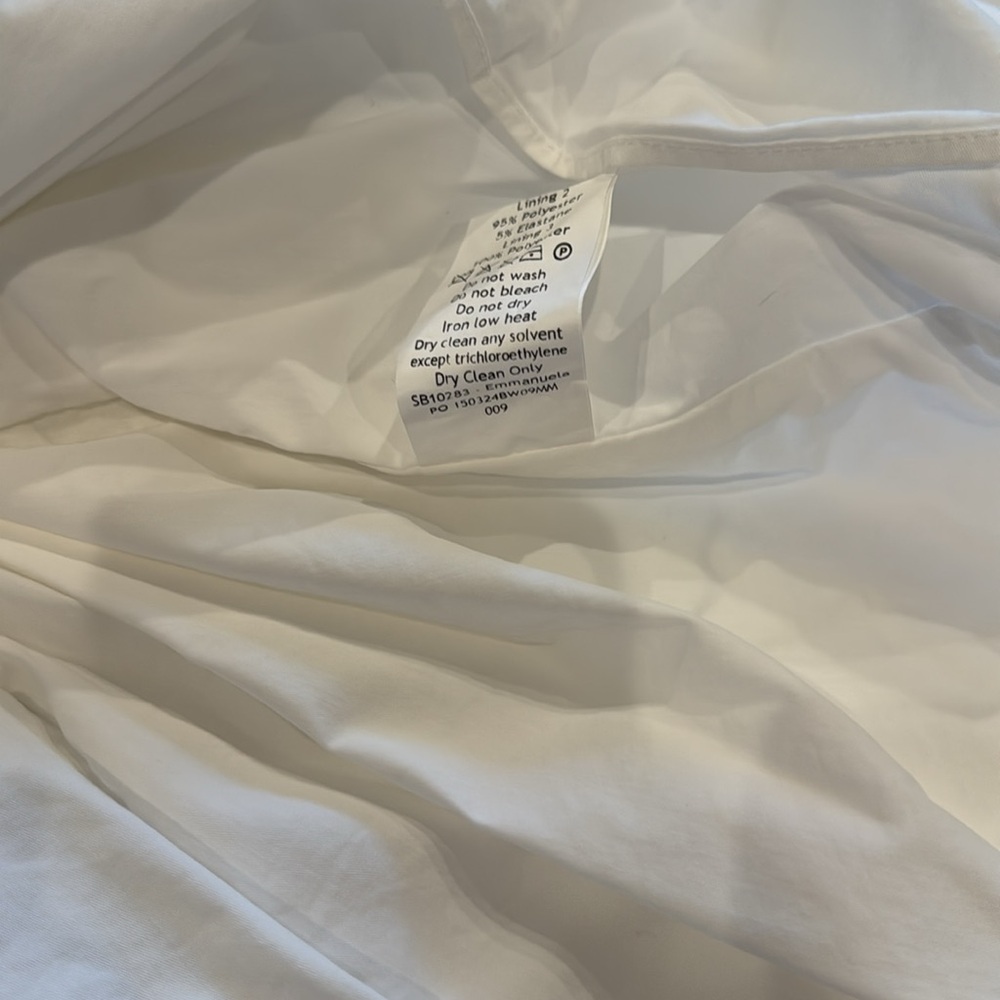 NWOT House of Cb Emmanuela White Structured Pleated Strapless mini dress XL - Picture 8 of 9